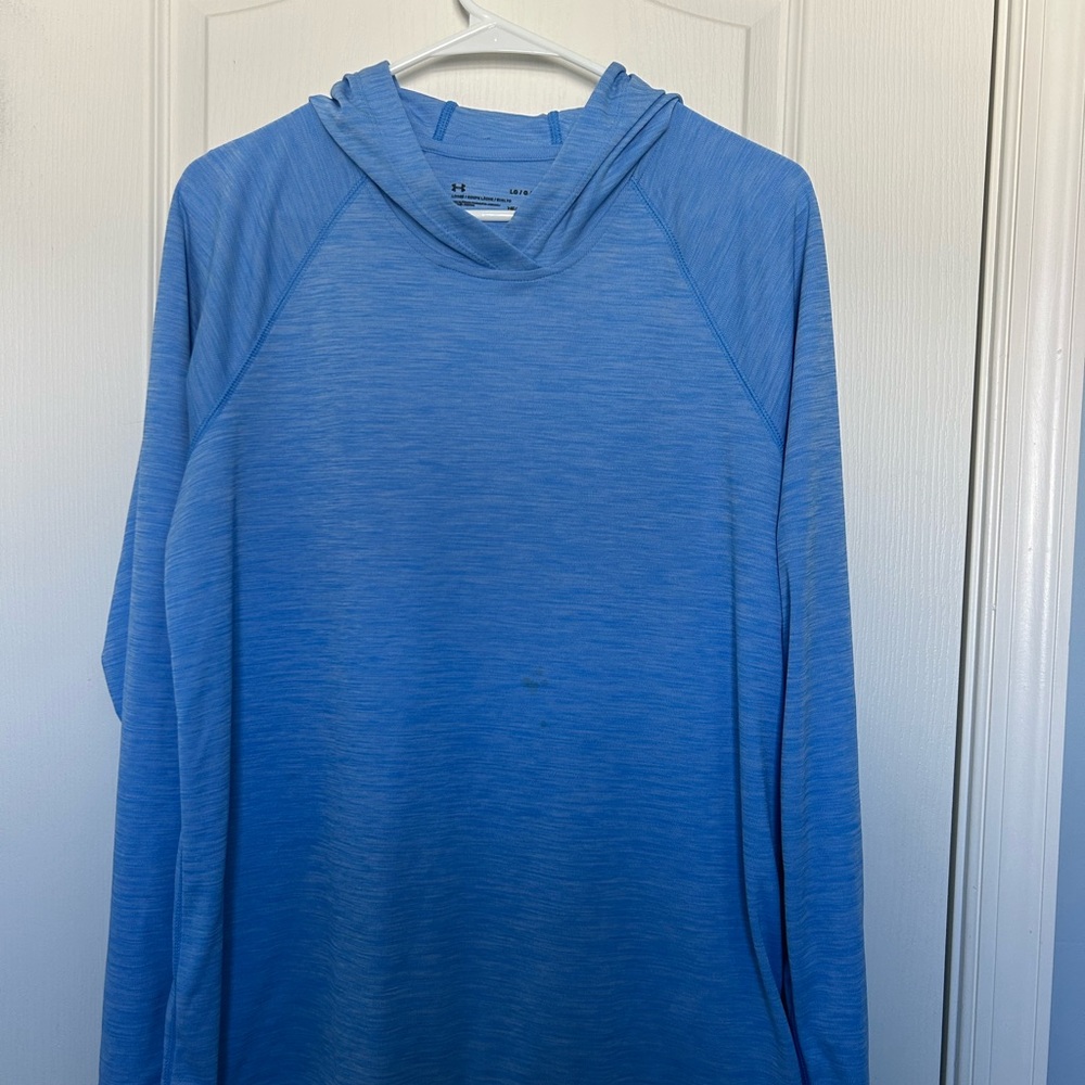 Under Armour Light Blue Hooded Long-Sleeve Pullover